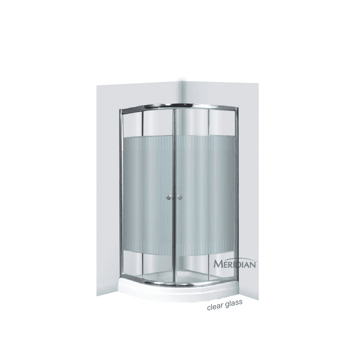 MERIDIAN SSC-01 SHOWER BOX+TRAY WHITE OVAL 90X90X193