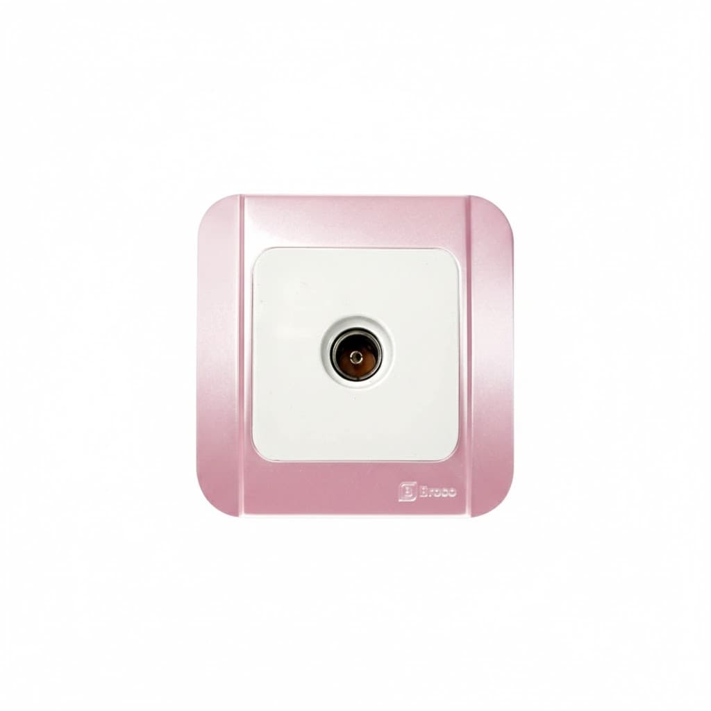 BROCO G183 TV SOCKET - Broco G183-52 (B) TV Socket Fancy Pink