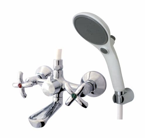 SAN-EI SK 31 P-W Bath Mixer W/ Shower Set White