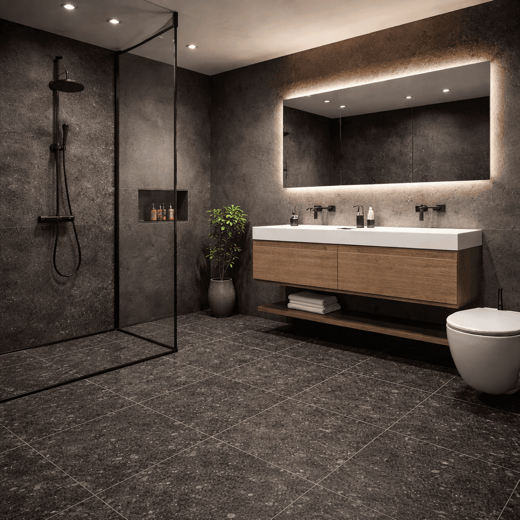 NK SANDIMAS VENICE TERRAZZO BLACK UK 60X60 KW1 @1.44